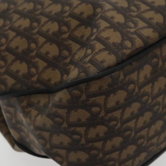 Christian Dior Trotter Romantic Tote Bag PVC Leather Brown Silver Auth 94254 - Picture 8 of 16